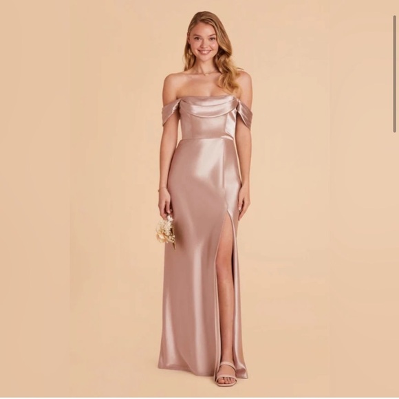 Birdy Grey Silk Pink Dress- Bridesmaid Dress Taupe Small Never worn - Picture 2 of 3